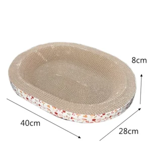 Cat Scratching Board Protect Furniture Grinding Claw Toys Oval Corrugated Paper Wear-resistant Cat Nest Cat Accessories - Image 2