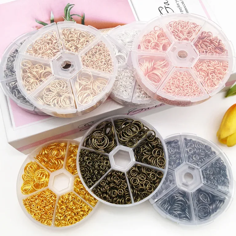 About 1000Pcs 6 Different Sizes Open Jump Rings,4mm 5mm 6mm 8mm 10mm 12mm with 1Pc Jump Ring Open/Close Tool for DIY Crafts Gift - Image 2