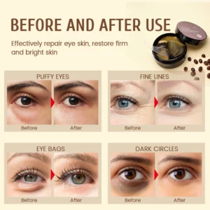 Caffeine Collagen Under Eyes Patches Lighten Dark Circles Bags Puffiness Fine Lines Wrinkle Nourish Eye Skin Care Eye Mask 60pcs - Image 3