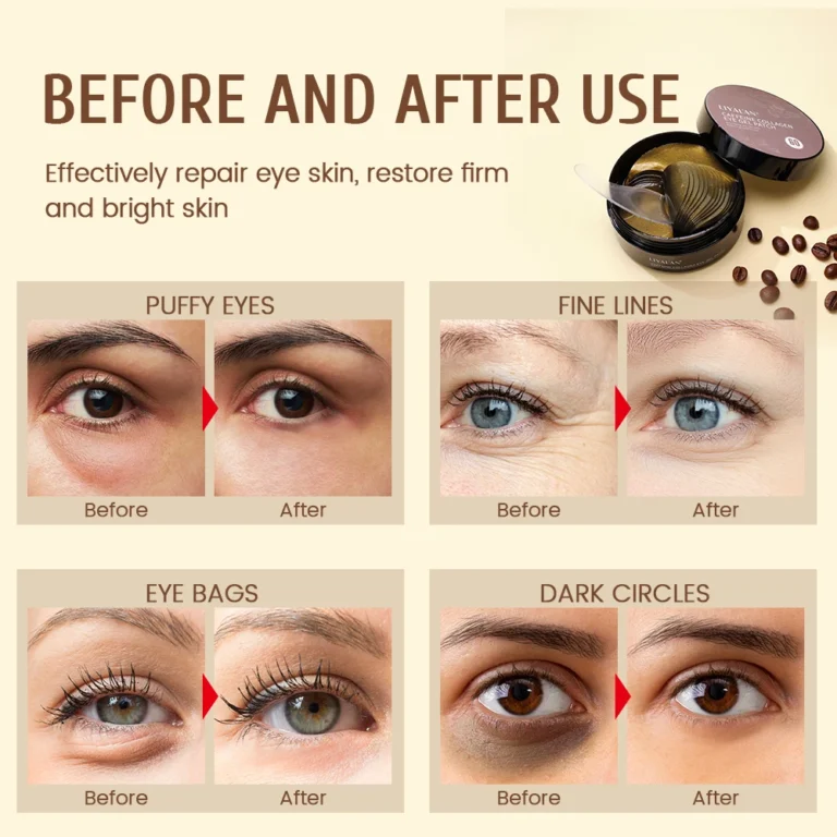 Caffeine Collagen Under Eyes Patches Lighten Dark Circles Bags Puffiness Fine Lines Wrinkle Nourish Eye Skin Care Eye Mask 60pcs - Image 3