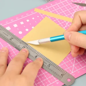 Fniiva Engraving Cutter with 5pcs Blade Metal Handle Craft Carving Sculpture Paper Non-Slip Knife DIY Repair Hand Leather Tools - Image 5