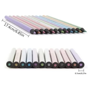 12 Color Metallic Colored Pencils Drawing Sketching Set Painting Coloring Colour Pencils Profession Art Supplies For Artist - Image 6