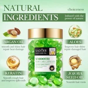 Hair Vitamin Capsule Hair Treatment Oil Repair Damaged Smooth Hair Care Serum Nourishing Keratin Complex Oil Hair Care Capsules - Image 3