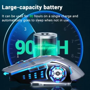Rechargeable Wireless Mouse Gaming Computer Silent Bluetooth Mouse USB Mechanical E-Sports Backlight PC Gamer Mouse For Computer - Image 2
