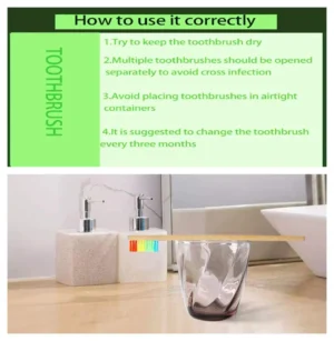 Natural Colorful Toothbrush Eco Soft Bristle Bamboo Toothbrush Bamboo Charcoal Vegan Tooth Dental Oral Care Plastic Free 10Pcs - Image 5