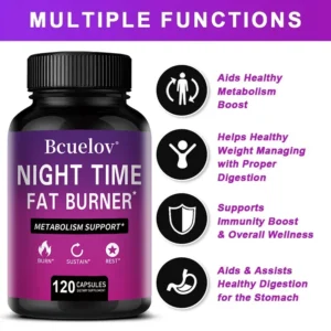 Best Nighttime Fat Burner - Thermogenic Fat Burner, Natural Appetite Suppressant and Metabolism Booster, Immune Health - Image 5
