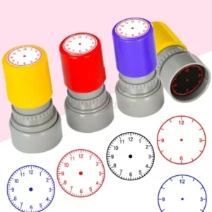 1PC Clock Stamp Teaching Tools for Kids Learning on Watch Multiple Style Student Teaching Tools Seal for Primary School Supplies