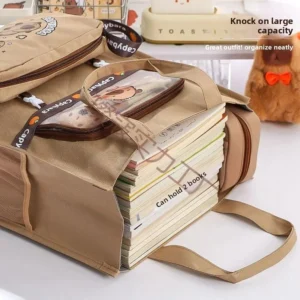 2025 New Oxford Cloth Large Capacity Canvas Handbag for Primary School Students Tutoring Books Bag Cartoon Design Document Bag - Image 4