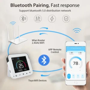 Tuya WiFi Smart Air Conditioner Controller Temperature Humidity Infrared Controller USB Power LCD Touch Screen Google Home Alexa - Image 4