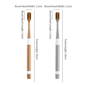 2 Sets Of Bamboo Charcoal Toothbrushes Ultra-Fine Soft Bristle Cleaning, Family Outfit Couple Adult Fine Bristle Toothbrush Set - Image 5