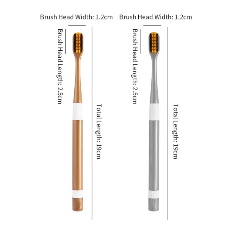 2 Sets Of Bamboo Charcoal Toothbrushes Ultra-Fine Soft Bristle Cleaning, Family Outfit Couple Adult Fine Bristle Toothbrush Set - Image 5