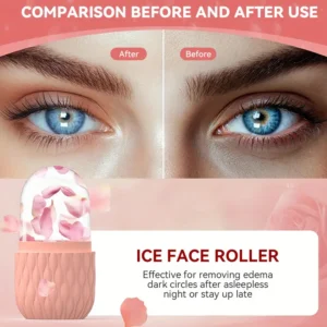 Ice Roller for Face & Eye Beauty Self Skin Care Tools Ice Holder Facial Cube Gua Sha Face Massage Ice Mold for Face Skin Tighten - Image 4