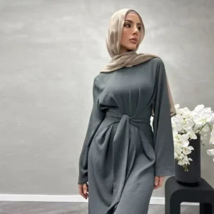 Middle East Style Long Sleeve Dress Turkish Southeast Asian Hui Ethnic Women's Clothing Abaya Prayer Robe Muslim Set Women - Image 2
