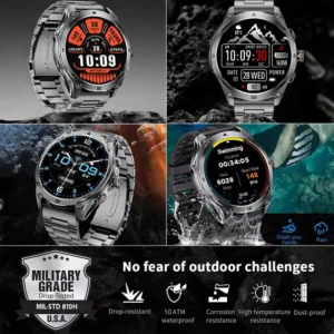 New For Xiaomi Military Smart Watch Men 10ATM Waterproof Outdoor Sport Fitness Tracker Health Monitor Bluetooth Call Smart Watch - Image 3