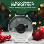 3D Hologram Projector Fan Desktop Remote Control Advertising Lights With Audio Playback With Transparent Cover Holographic Fan
