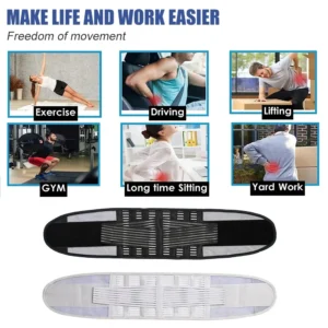 Breathable Back Brace for Lower Back Pain Relief, Lumbar Support Belt with Lumbar Pad for Men & Women Herniated Disc, Sciatica - Image 5