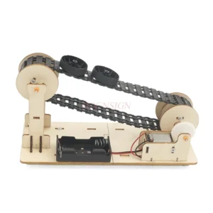DIY Materials Kit Wooden Electric Conveyor Transporter Belt Model For STEM Toy Physics Science Education Assembled - Image 5