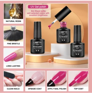 Gel Nail Polish Kit With UV Nail Lamp Electric Nail Drill Machine Soak OFF Gel Nail Kit Base&Top Coat Gel Polish Nail Tool Set - Image 4