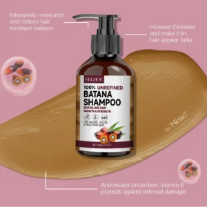 Organic Batana Oils Shampoo Treatment Damaged Split Hair Reduce Hair Loss Deep Cleansing Nourish Hair Care Growth Shampoo 100g - Image 5