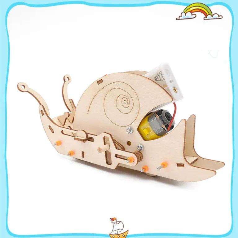 DIY Bionic Electric Snail Model Physical Science Experiment Tool Pack Teaching Aids for Kids Educational Toys Building Block
