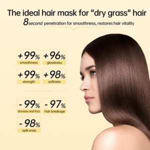 PURC 8 Seconds Hair Mask Smoothing Straightening Keratin Hair Treatment Cream Soft Repair Damaged Frizz Professional Hair Care - Image 5