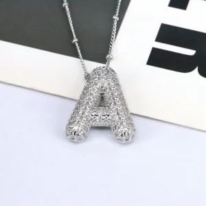 A-Z Alphabet Stainless Steel SilveryPendant with letter A for Women Chain Initial Letter Clavicle Necklaces Collar Jewelry - Image 4