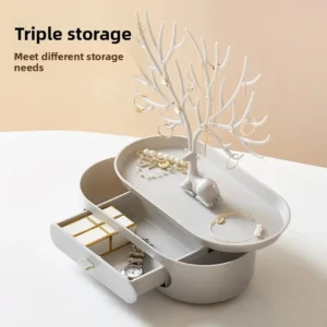 Creative Deer Antler Jewelry Display Stand Earring Necklace Storage Organizer Plastic Material from Mainland China - Image 2