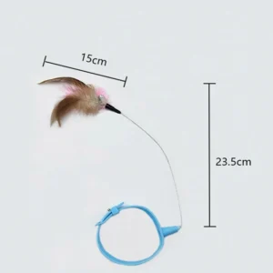 New hot product collar for cat teaser self-entertainment cat toy neck collar feather bell cat toy pet supplies - Image 5