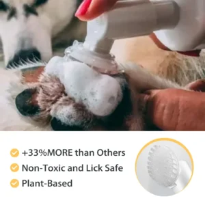 Pet Paw Cleaner | No-Rinse Foaming Cleaner | Gentle, pH Balanced, Deep Cleansing, Safe, with Silicone Bristle Brush - Image 4