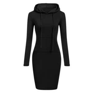 Ladies Dress Autumn Women Hooded Dresses Hoodies Women Sweatshirts Women Hoodies Dress Tops Ladies Clothing - Image 5