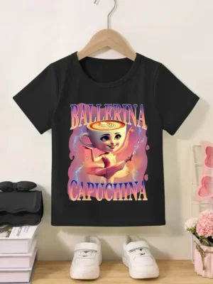 Y2k Boys Girls Italian Brainrot Animals Kids T-shirt Tung Tung Tung Sahur Short Sleeve Tops Funny Meme Cute Tee Summer Clothing - Image 6