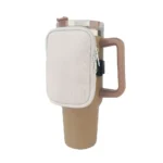 Multipurpose Neoprene Water Bottle Pouch with Adjustable Strap Solid Color Bottle Bag Coin Purse for Stanely Tumblers Mugs Cups