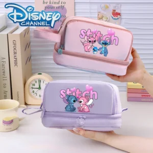 Disney Stitch Large Capacity Portable Stationery Case Dirt Resistant Girls High Value Pencil Bags Cartoon Anime Figure Box Gifts