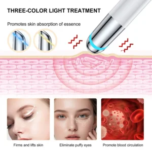 Eye And Lip Beauty Device Eye Massager Remove Eye Bags Dark Circles Red Blue Light Eye Lifting Massage Instrument - Image 3