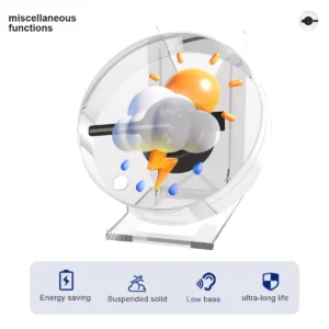 3D Hologram Projector Fan Desktop Remote Control Advertising Lights With Audio Playback With Transparent Cover Holographic Fan - Image 5