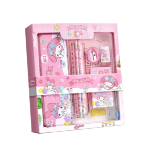 Cartoon Kuromi Melody School Supply Set with Pencil Case Crayons Safety Scissors for Kids Back To School Essentials Gift Box - Image 6