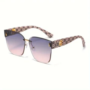 1pcs Fashionable new high-end women's sunglasses gradient color large frame UV resistant sunglasses to modify face shape - Image 3