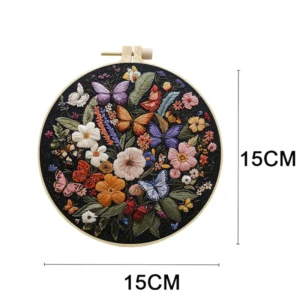 Embroidery Kit for Beginners Flower Bird Embroidery Starter Kit Stitches Practice Kit Stamped Cross Stitch Sets with Tools - Image 3