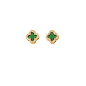 Ultra-Shiny Zircon Four-Leaf Clover Earrings Trendy Summer 2025 High-End Sensation Unique Design Elegant Versatile Ear Jewelry - Image 5