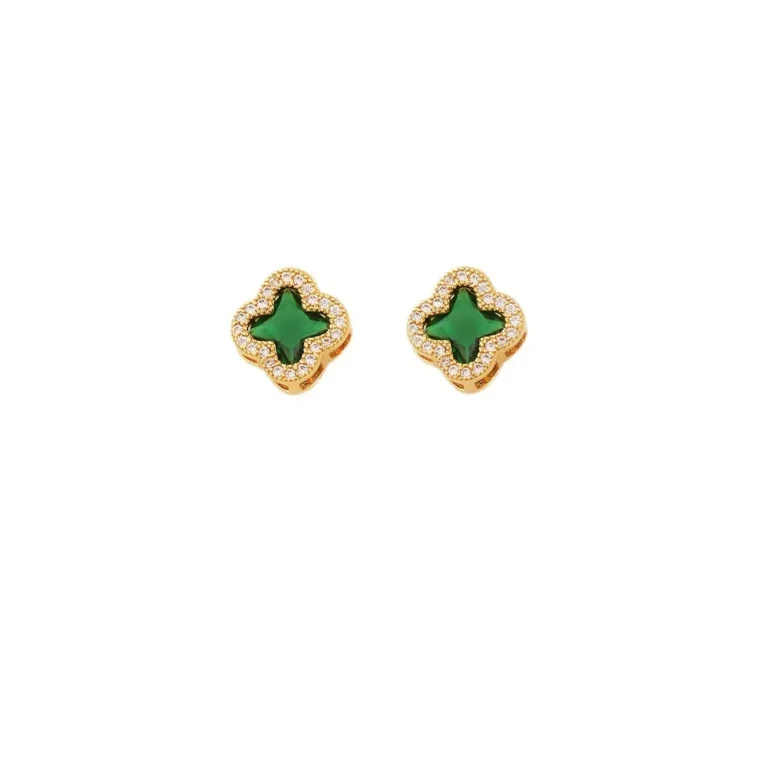 Ultra-Shiny Zircon Four-Leaf Clover Earrings Trendy Summer 2025 High-End Sensation Unique Design Elegant Versatile Ear Jewelry - Image 5