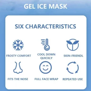 Face Cooling Mask Gel Eye Mask Ice Pack Cooling PVC Hot Cold Therapy Skin Care Tool Gel Face Mask Skin Firming Spa Sleep Mask - Image 5