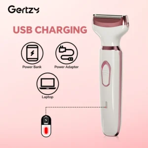 4-in-1 Rechargeable Electric Razor for Women - Face, Nose, Legs, Underarm, Bikini Trimmer - Wet & Dry, Painless Grooming Kit - Image 4
