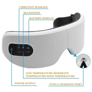 Smart Eye Massager Vibration Airbag Compress Eye Care Instrument Bluetooth Music Eye Massage Glasses Eye Relax Fatigue - Image 5