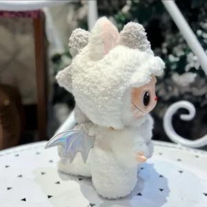 17CM Labubu Macaron NNO Dollo Doll Hanging Ornament Handmade Cloth Pullip Stand Posture Toy Dolls Collectible Doll clothes - Image 2