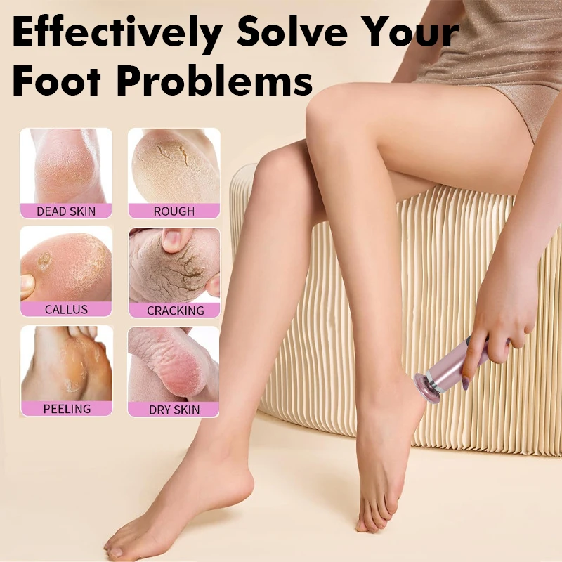 6-speed Wireless Electric Foot Grinder Feet Heel Dead Skin Callus Foot File Professional Replacement Sandpaper Feet Grinder Care - Image 6