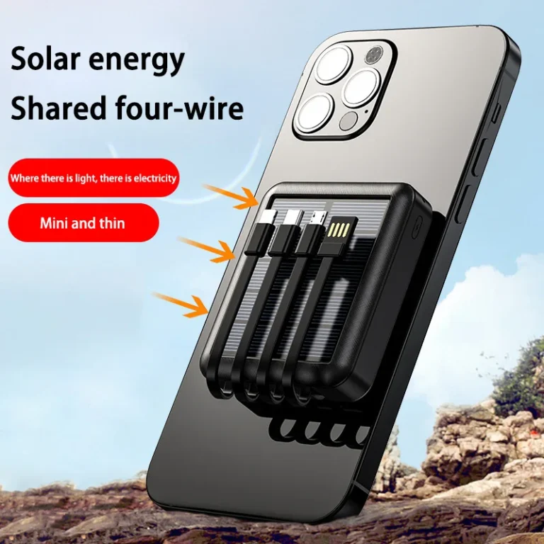 OnePlus 50000mah Solar Power Bank Built 4 Cables Portable Fast Charging Large Capacity Charger Powerbank For Iphone Samsung - Image 3