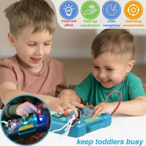 Busy Board Led Lights Switch Sensory Montessori Toys Portable Electric Puzzle Early Educational Puzzle Toy for Toddler Kids Gift - Image 6