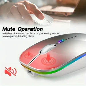 Wireless Mouse Dual Mode Bluetooth-compatible Mouse LED Rechargeable Laptop Mouse Portable Computer Mice For Laptops iPad Tablet - Image 5