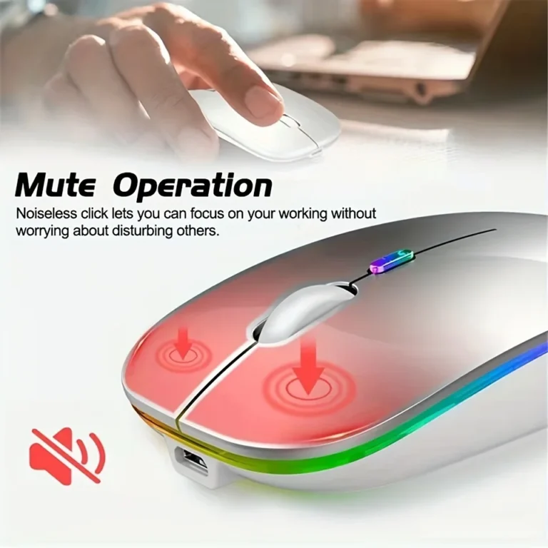 Wireless Mouse Dual Mode Bluetooth-compatible Mouse LED Rechargeable Laptop Mouse Portable Computer Mice For Laptops iPad Tablet - Image 5
