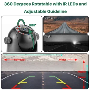 GreenYi 5G WiFi Magnetic Hitch Wireless Rear View Camera Night Vision Rechargeable for Trailer RV Truck for iPhone Android - Image 3
